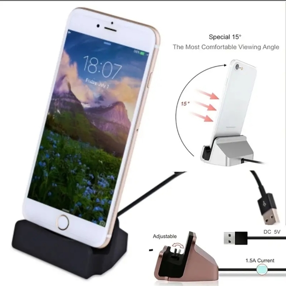 Nwt-pink type c stand up cellphone charging station - Picture 2 of 5